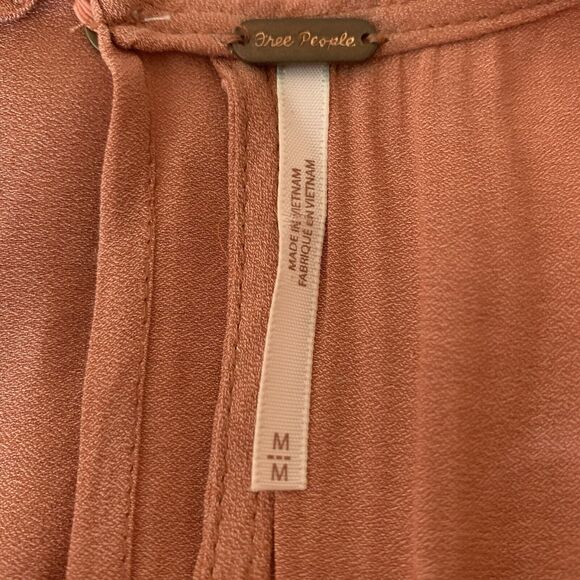 Free People FP Layers In Love Tunic Dark Apricot Sleeveless Blouse Tank Top Sz M - Picture 7 of 8